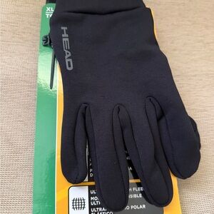 HEAD Men's Black Running Gloves, XL